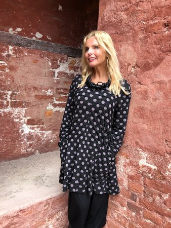 Baldino kleding tuniek 3-328 zwart/grijs stip