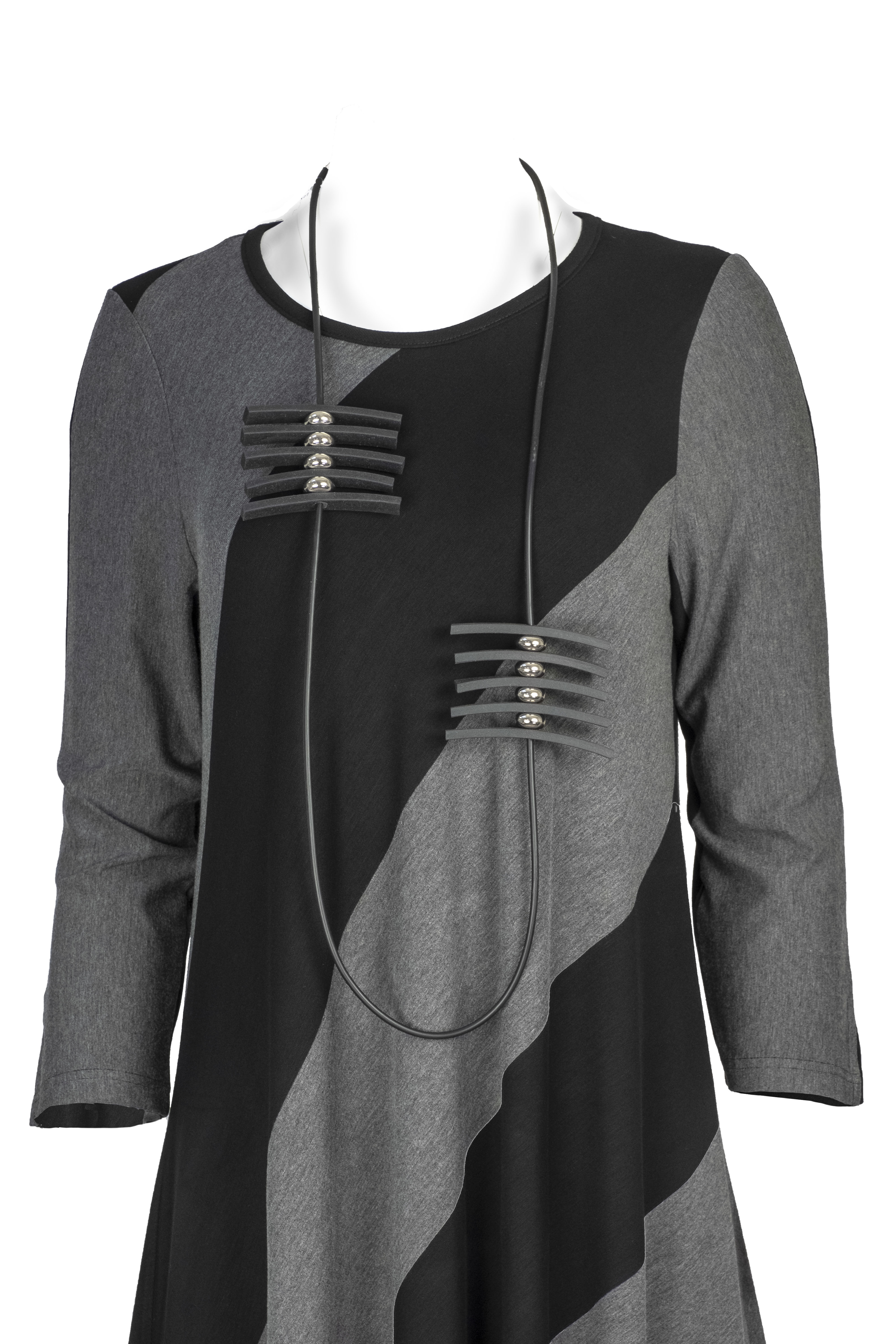 Baldino kleding jurk 2-1058B zwart/grijs
