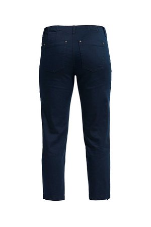 Laurie broek, model Piper Regular Cropped basis katoen blauw 22465-49200
