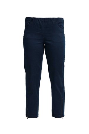 Laurie broek, model Piper Regular Cropped basis katoen blauw 22465-49200