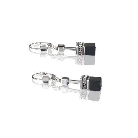 Coeur de Lion Oorbellen 4018/ /1317 Black-Silver