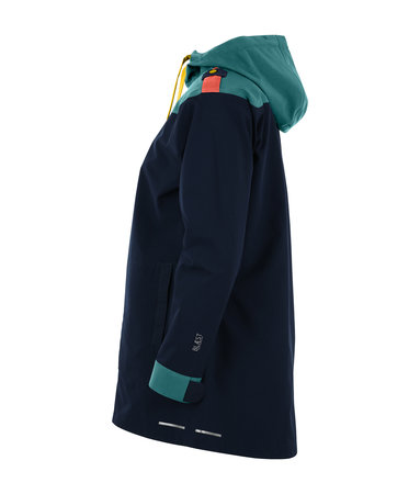 Blaest regenjas model Helsinki donkerblauw multi