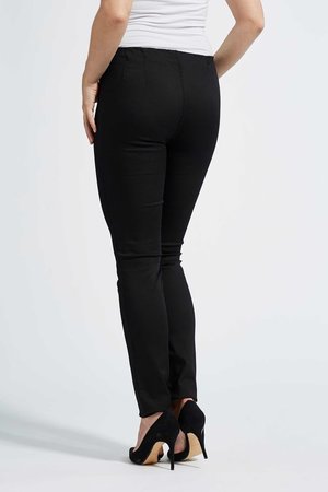 Laurie broek, model Vicky Slim basis katoen zwart 29311-99100