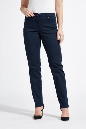 Laurie broek, model Charlotte Regular basis katoen donker blauw 25411-49200