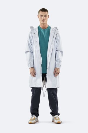Rains Regenjas Fishtail Parka unisex metallic ice grey 1257-96