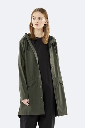 Rains Regenjas Long Jacket unisex green 1202-03