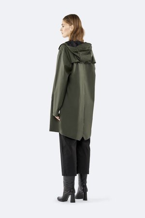 Rains Regenjas Long Jacket unisex green 1202-03