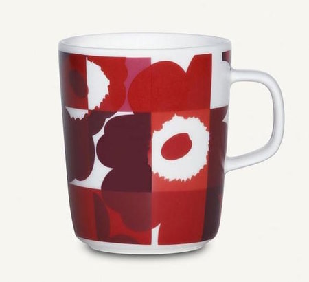 Marimekko servies Oiva/Unikko beker rood 2,5 dl 067309