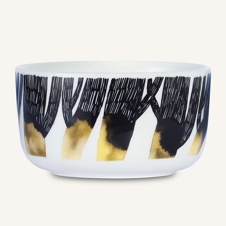 Marimekko servies Oiva kom zwart/geel 5 dl 066011-192