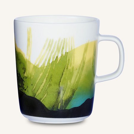Marimekko servies Oiva beker zwart/groen 2,5 dl 067070-166