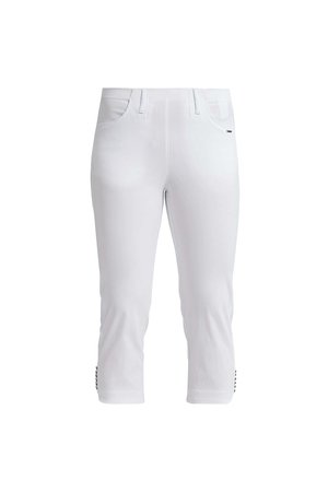 Laurie broek, model Dora Regular Capri 3/4 basis viscose wit 28042-10970