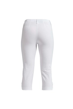 Laurie broek, model Dora Regular Capri 3/4 basis viscose wit 28042-10970