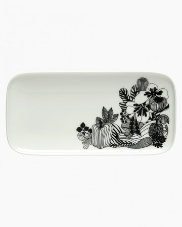 Marimekko servies Oiva/Siirtolapuutarha serveerschaal wit/zwart 069676-190