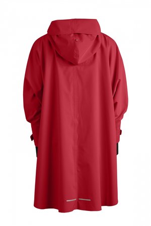 Blaest Poncho model Bergen rood