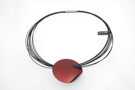 Step by Step ketting 600494 | rood en zilver | 2 kanten draagbaar