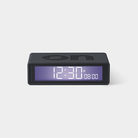 LEXON Flip Clock RCC Rubber Donker Grijs LR150G9