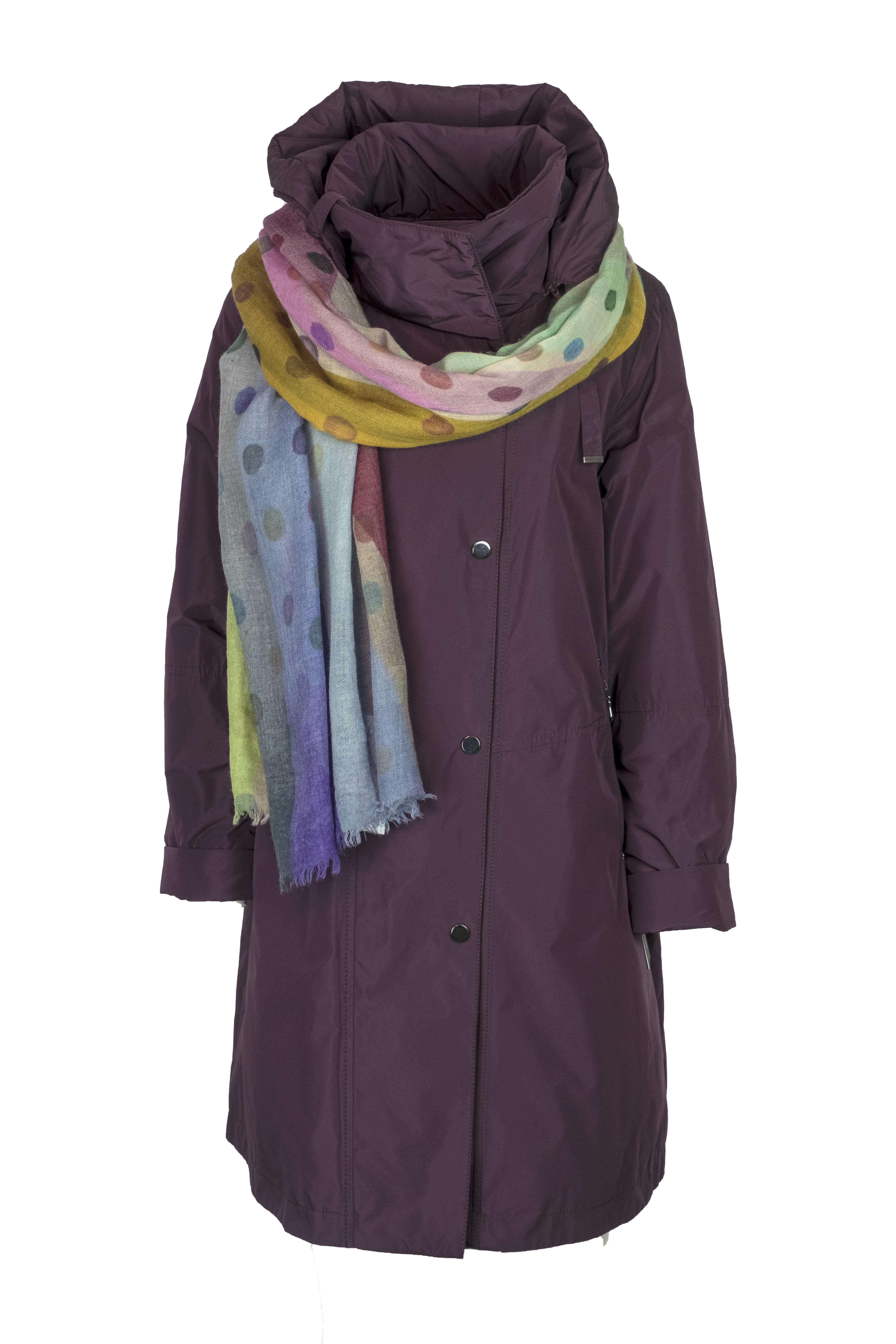 Flare Collection winterjas 3346 aubergine paars