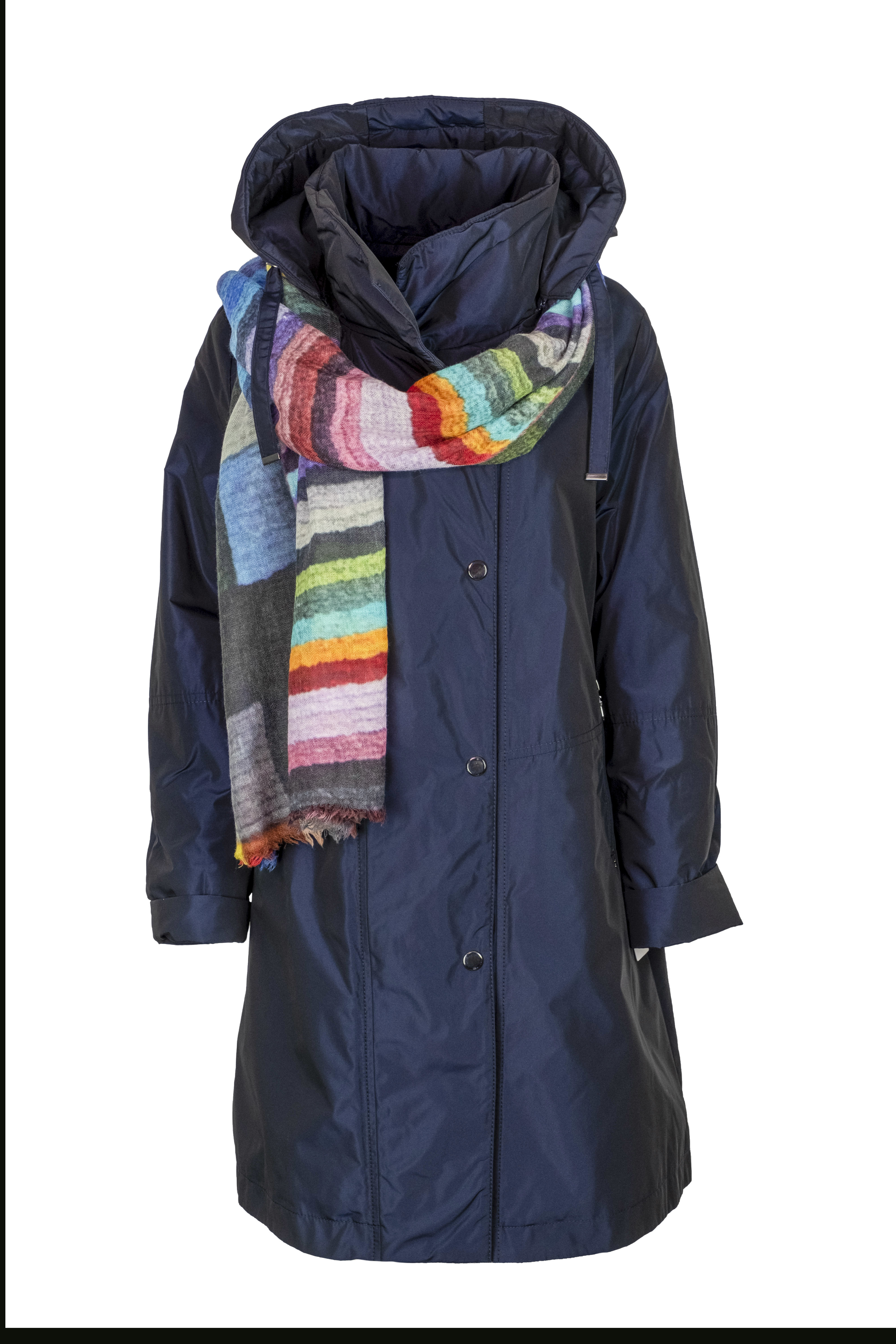 Flare Collection winterjas 3346 donkerblauw