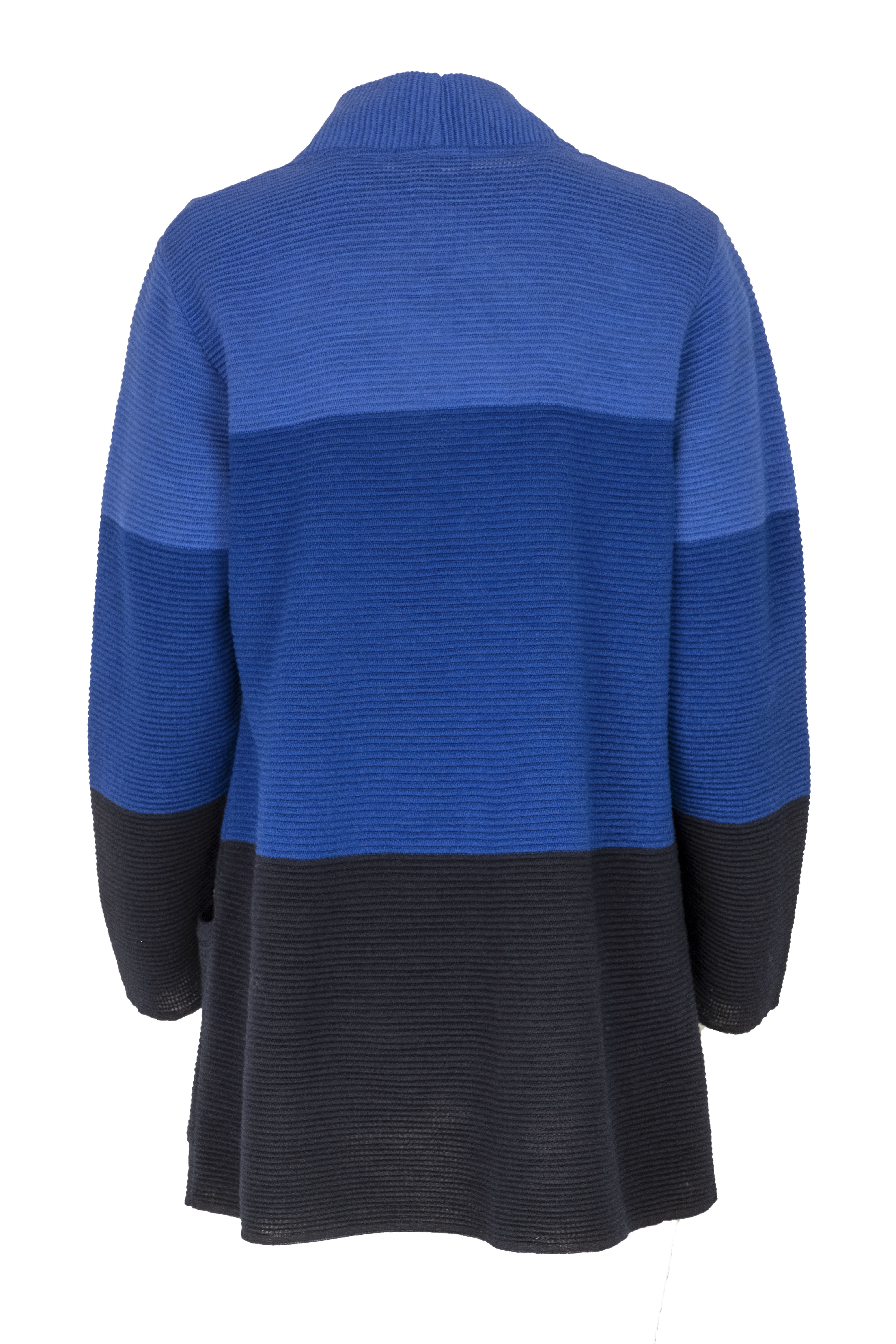 EO-design Vest lang donkerblauw kobalt blauw