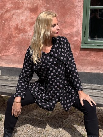 Baldino kleding jasje 3-1059 zwart/grijs stip