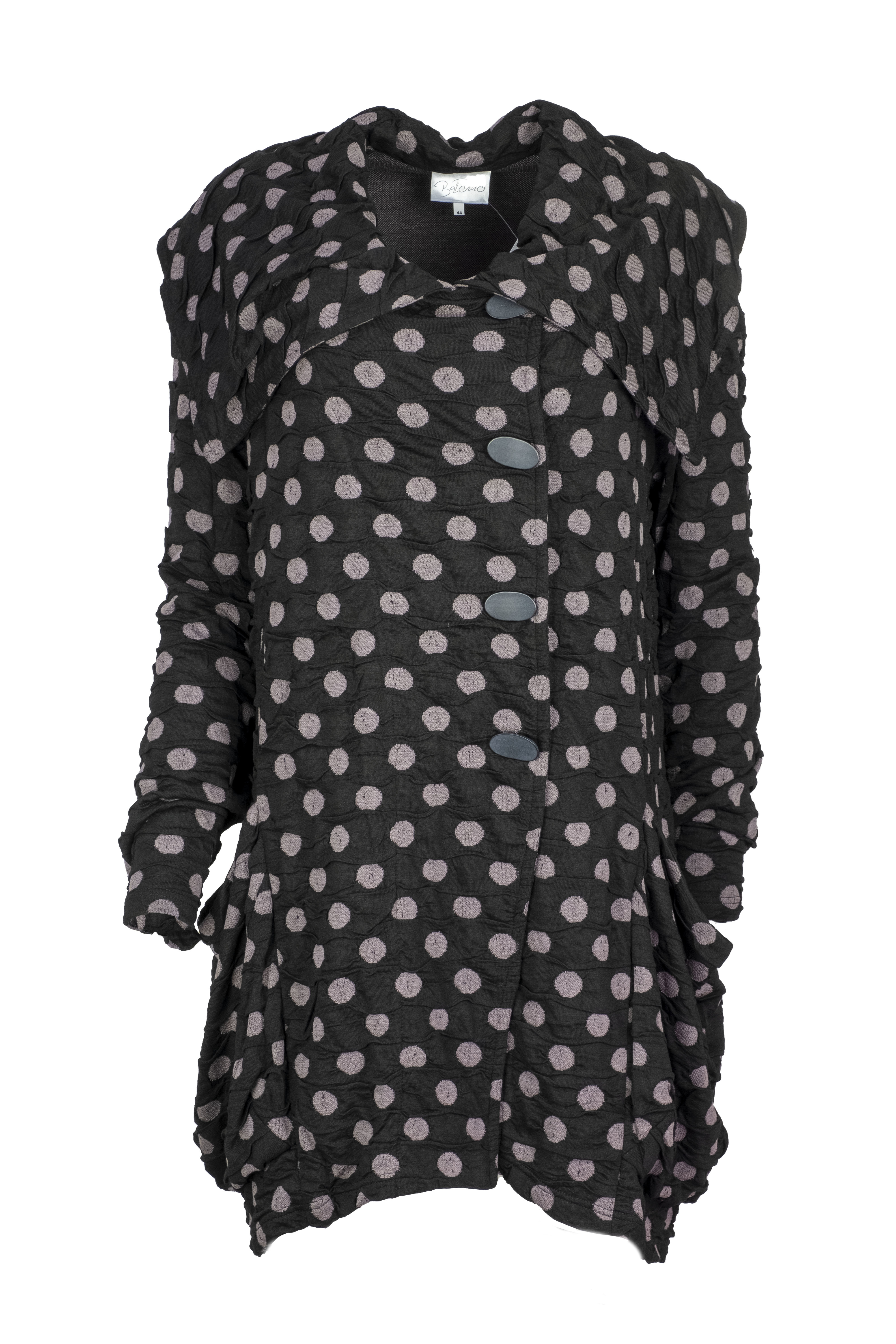 Baldino kleding jasje 3-1059 zwart/grijs stip