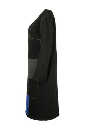 Karvinen Rastar jurk H022 zwart kobalt grijs
