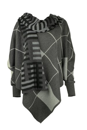 Karvinen Rastar cape H020 antraciet grijs ecru