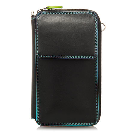 MyWalit Zip Round Multi Purse with Shoulder Strap Black Pace 1220-4