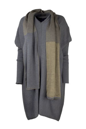 Austriandesign jurk tuniek, V-Pullover lange mouw blauw/goud