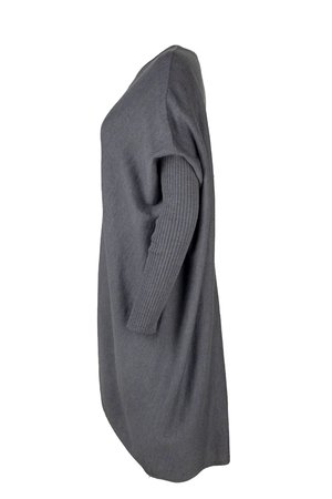 Austriandesign jurk tuniek, V-Pullover lange mouw blauw/goud