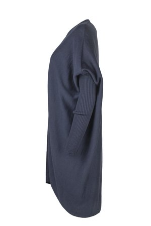 Austriandesign jurk tuniek, V-Pullover lange mouw blauw