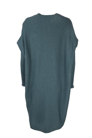 Austriandesign jurk tuniek, V-Pullover lange mouw petrol