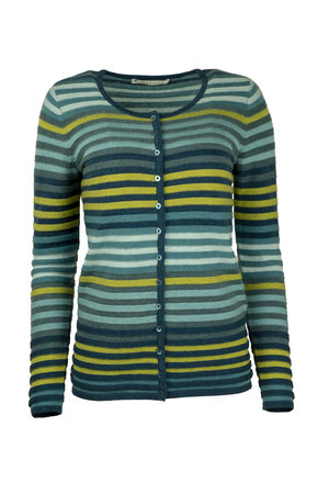 Mansted kleding Leandra vest trui petrol ,geel