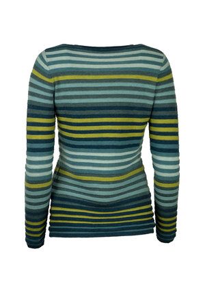 Mansted kleding Leandra vest trui petrol ,geel