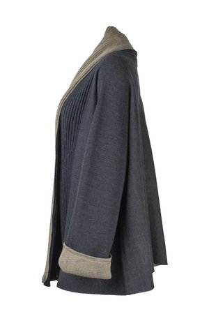 Austriandesign vest, Jacken Mantel antraciet/beige