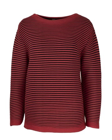 EO-design Trui rood zwart