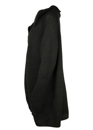EO-design Vest lang zwart grijs