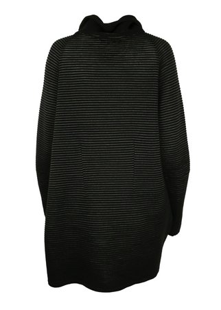 EO-design Vest lang zwart grijs