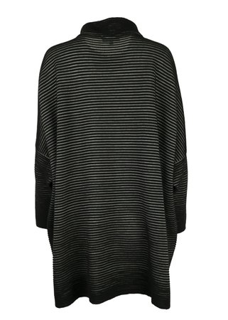 EO-design Vest lang zwart grijs