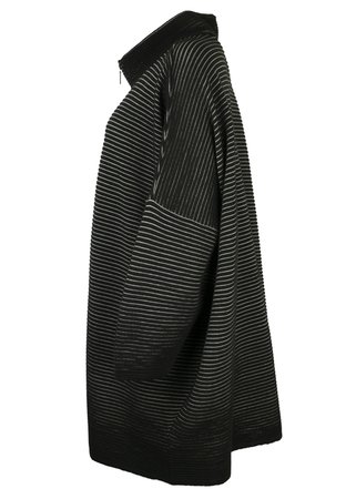 EO-design Vest lang zwart grijs