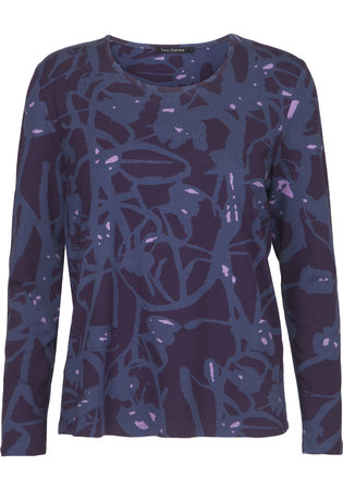 Two Danes Betty T-shirt Dark Purple/Iris Blue/Lilac 95532-P948