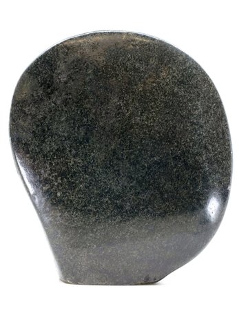 Stenen beeld embryo glad 1 persoon, 22 cm hoog, groen