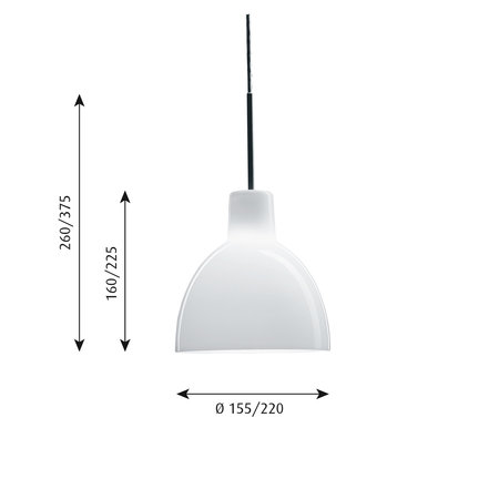 Louis Poulsen Toldbod 220 glas hanglamp