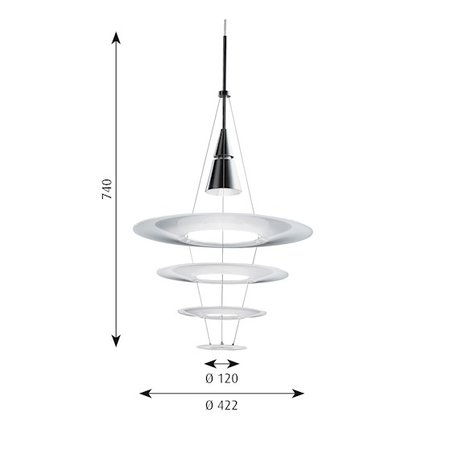 Louis Poulsen Enigma Ø 425 hanglamp, verlichting
