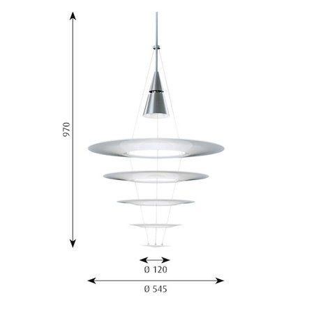 Louis Poulsen Enigma Ø 545 hanglamp, verlichting