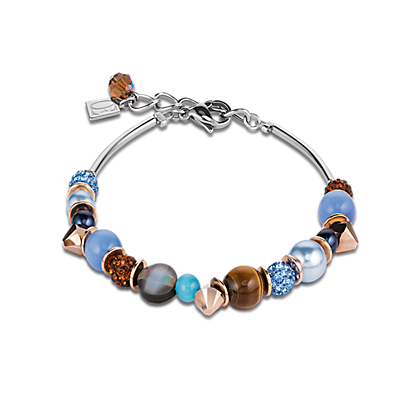 Coeur de Lion Armband 4864/ /0711 Crystal Blue-Brown