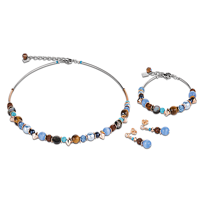 Coeur de Lion Armband 4864/ /0711 Crystal Blue-Brown