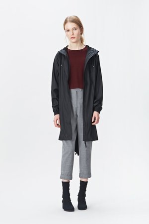 Rains Regenjas Parka Jacket unisex zwart 1233-01