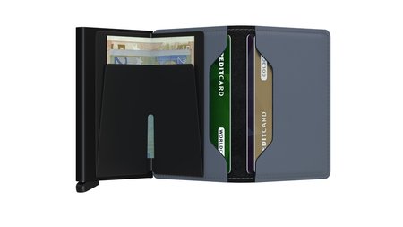 Secrid Slimwallet S Vintage Matte Grey Black portemonnee