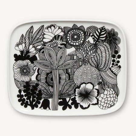 Marimekko servies Oiva schotel wit/zwart 067845-090